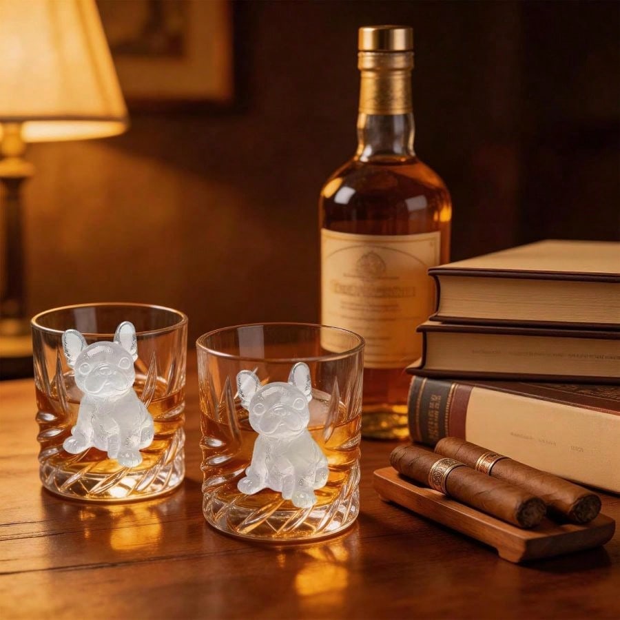 3D French Bulldog Cube Molds 2 - Silicone Mold Tray avaliação e preço
