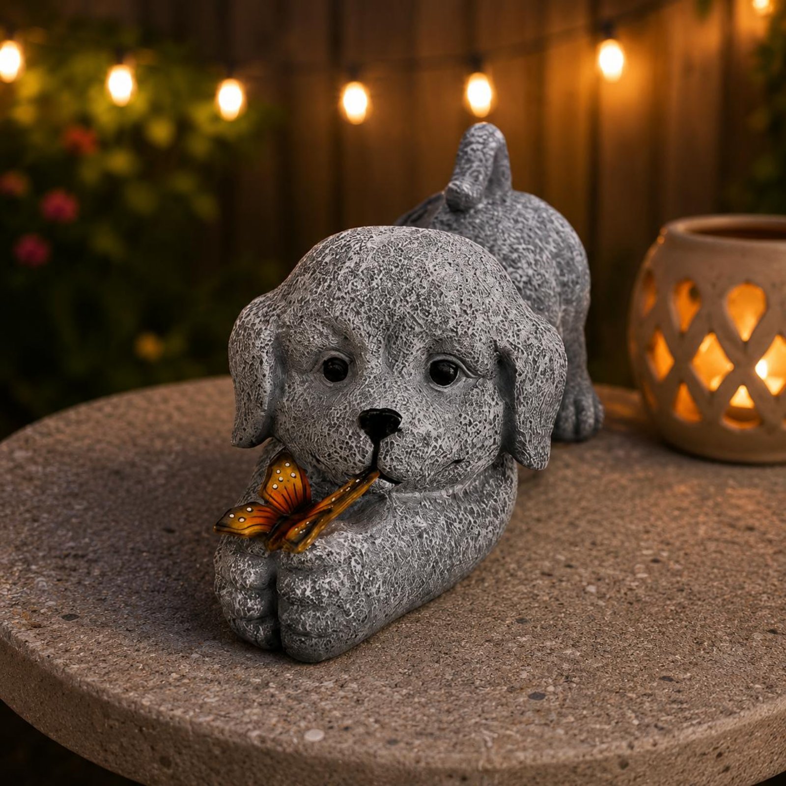 Solar Dog Statue Resin Craft S - Resin Crafts avaliação e preço