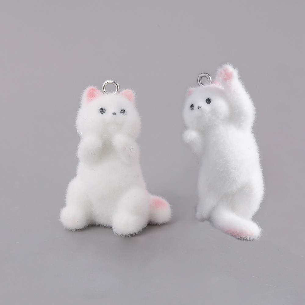2pcs Flocking Little Cat Resin - Resin Craft Projects avaliação e preço