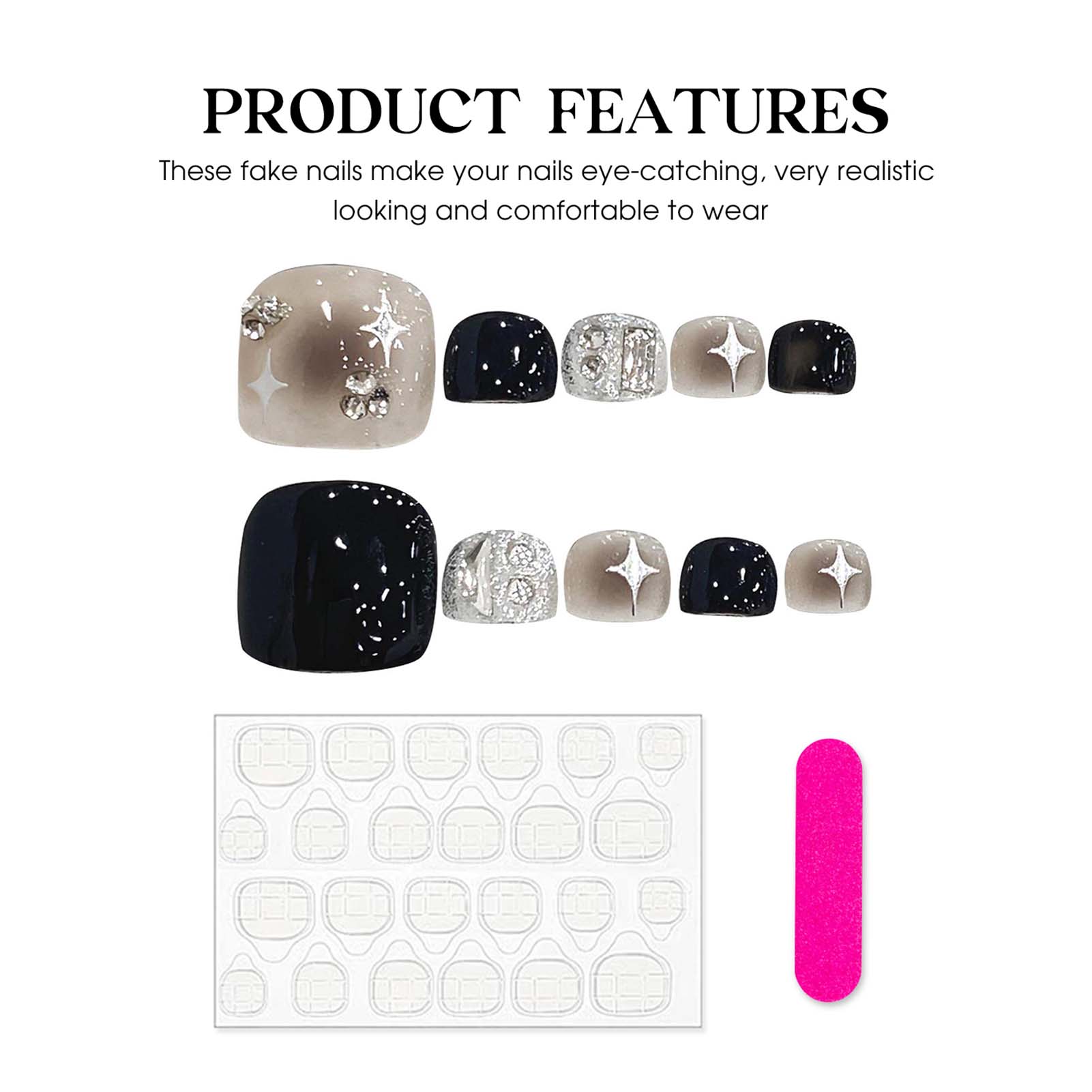 10pcs Glossy Square Fake Toena - Resin Glitter Pack avaliação e preço